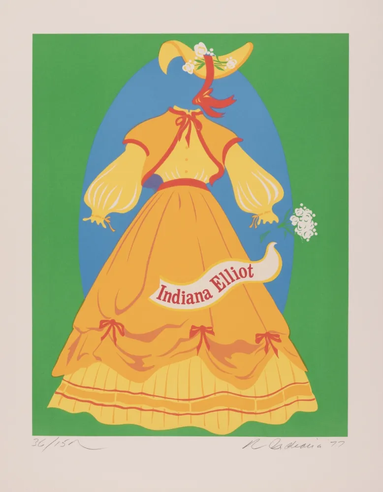 Screenprint Indiana -  Indiana Elliot, 1977 - Hand-signed