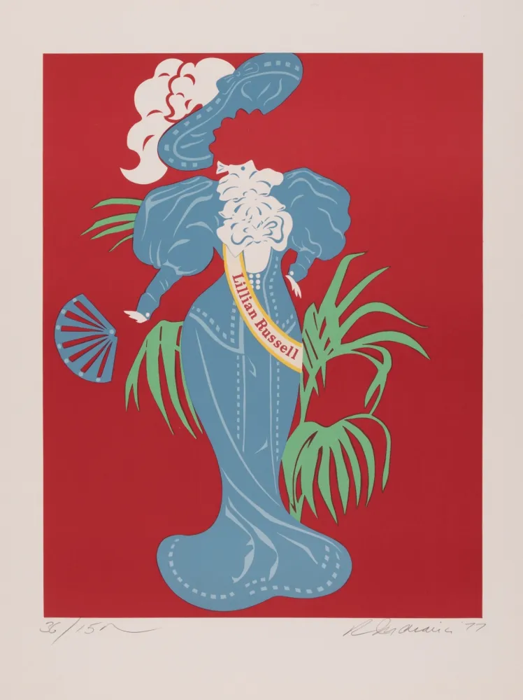 Screenprint Indiana - Lillian Russel, 1977 - Hand-signed