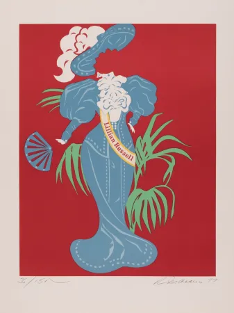 Screenprint Indiana - Lillian Russel, 1977 - Hand-signed