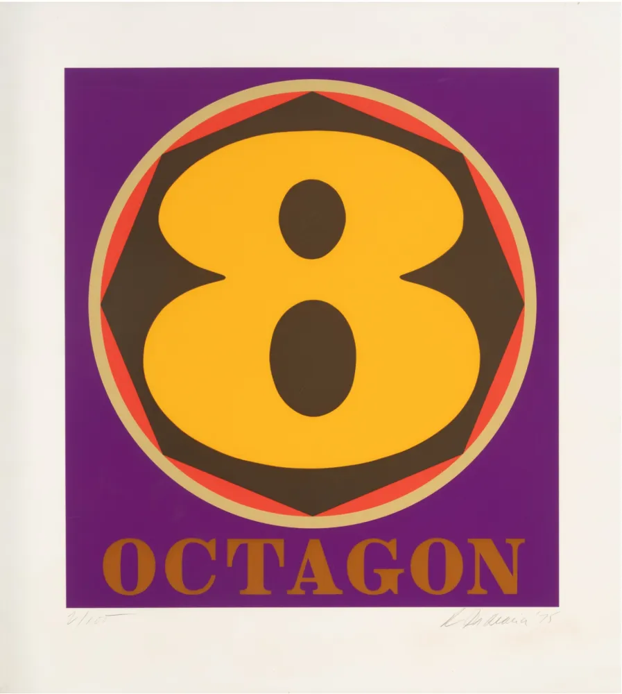 Screenprint Indiana - Octogon, 1975 - Hand-signed