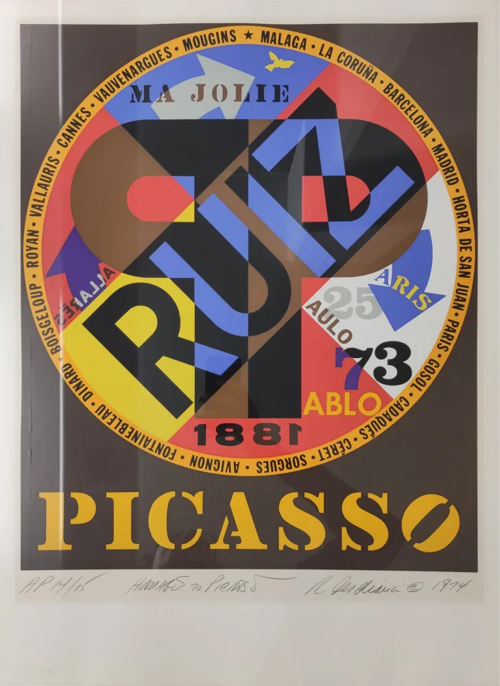 Screenprint Indiana - Picasso, 1974. 