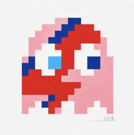 Screenprint Invader - Aladdin Sane (Pinky)