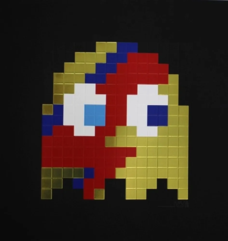 Screenprint Invader - Aladdin Sane VIP (Gold)
