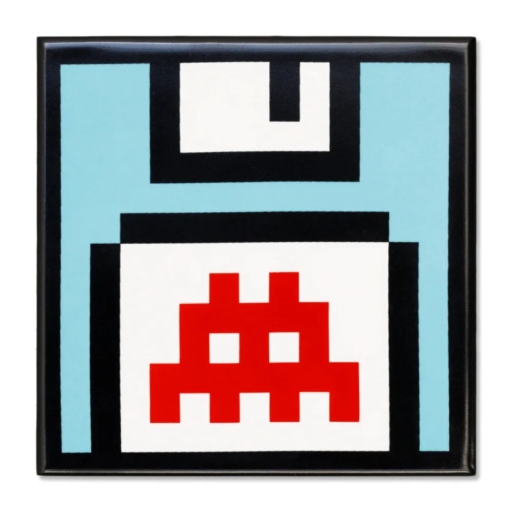 Ceramic Invader - Ceramic Tile: Floppy Disk