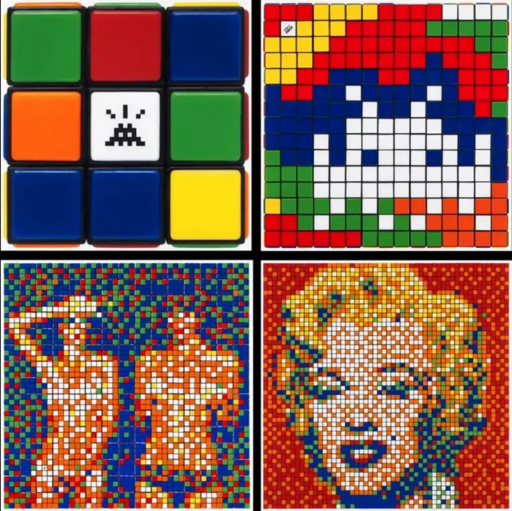 Multiple Invader - Rubikcubism (set of 4)