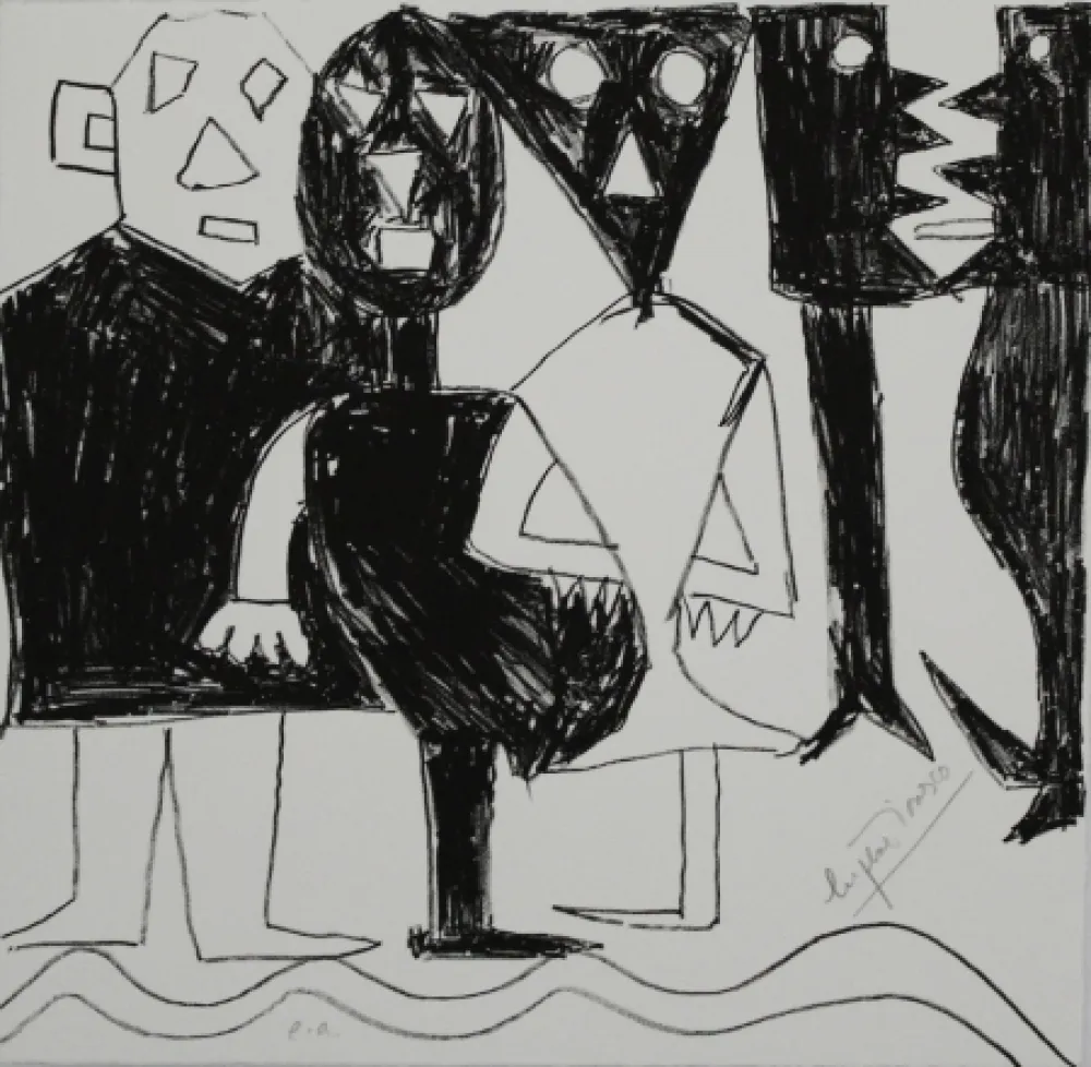 Lithograph Ionesco - A bord de la nef