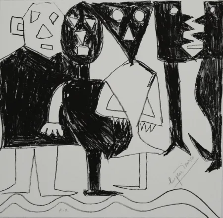 Lithograph Ionesco - A bord de la nef