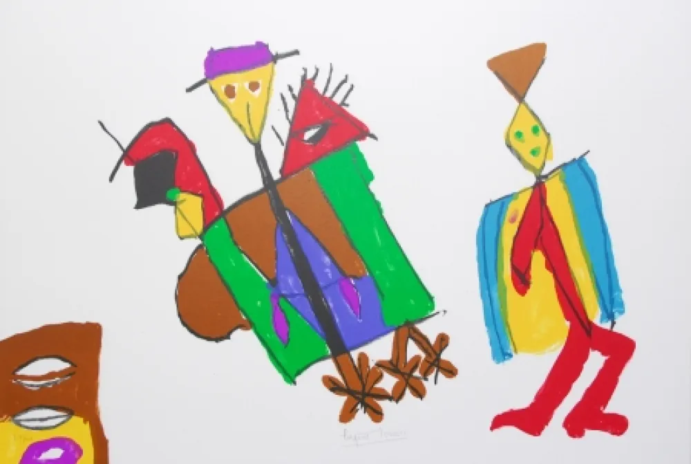 Lithograph Ionesco - A bord de la nef des fous