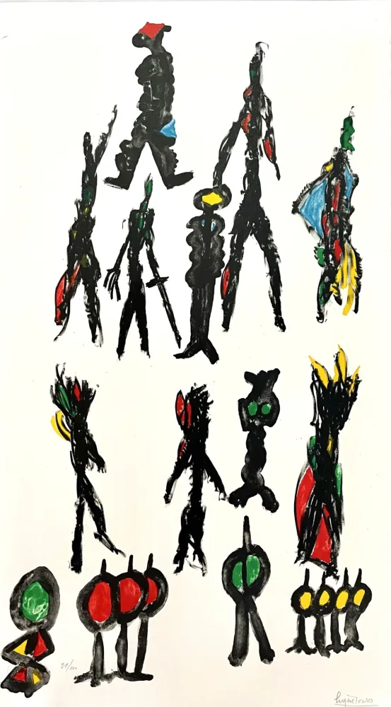 Lithograph Ionesco - Ces Messieurs