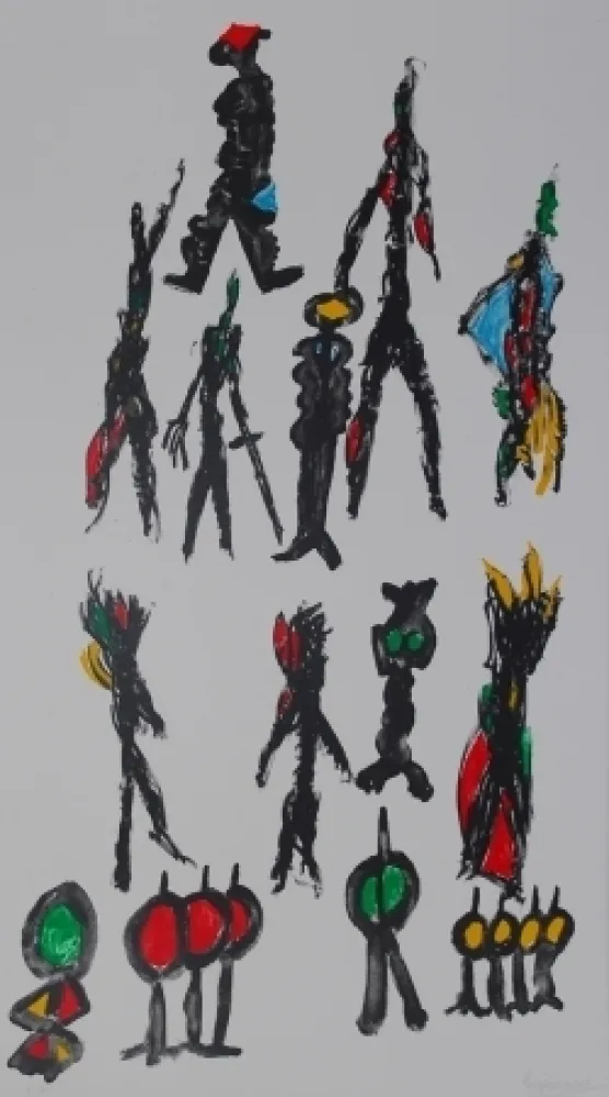 Lithograph Ionesco - Ces messieurs