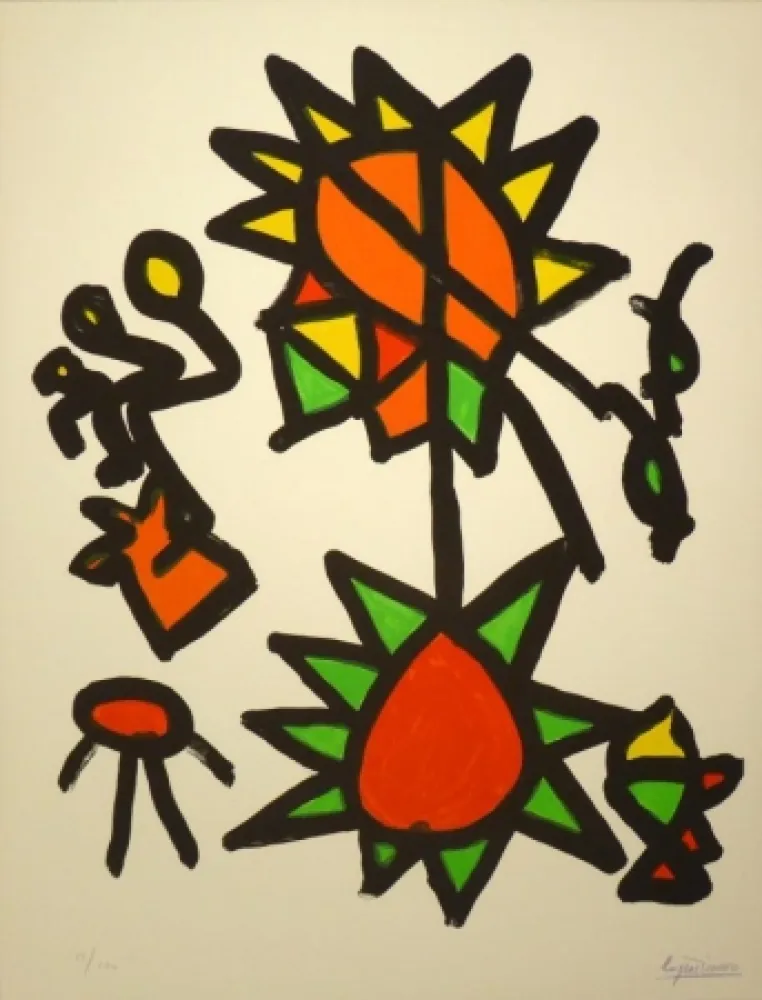 Lithograph Ionesco - Des Ronds et de Carrés