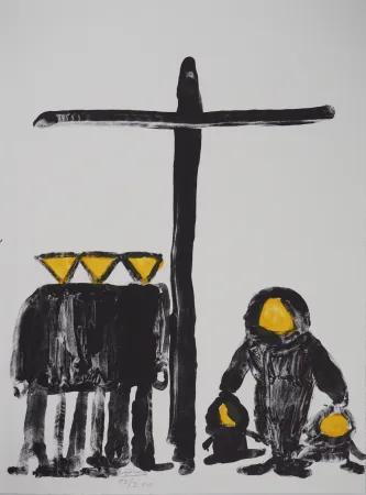 Lithograph Ionesco - La Croix