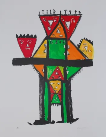 Lithograph Ionesco - La postérité royale