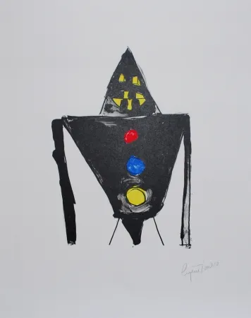 Lithograph Ionesco - Le chevalier noir