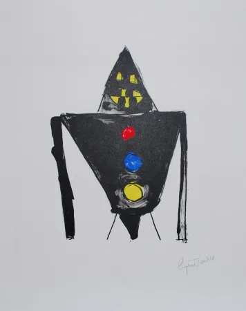 Lithograph Ionesco - Le chevalier noir