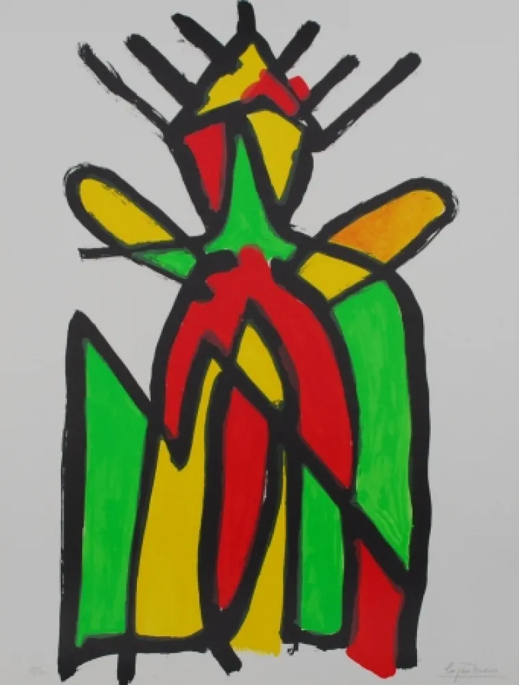 Lithograph Ionesco - Le roi