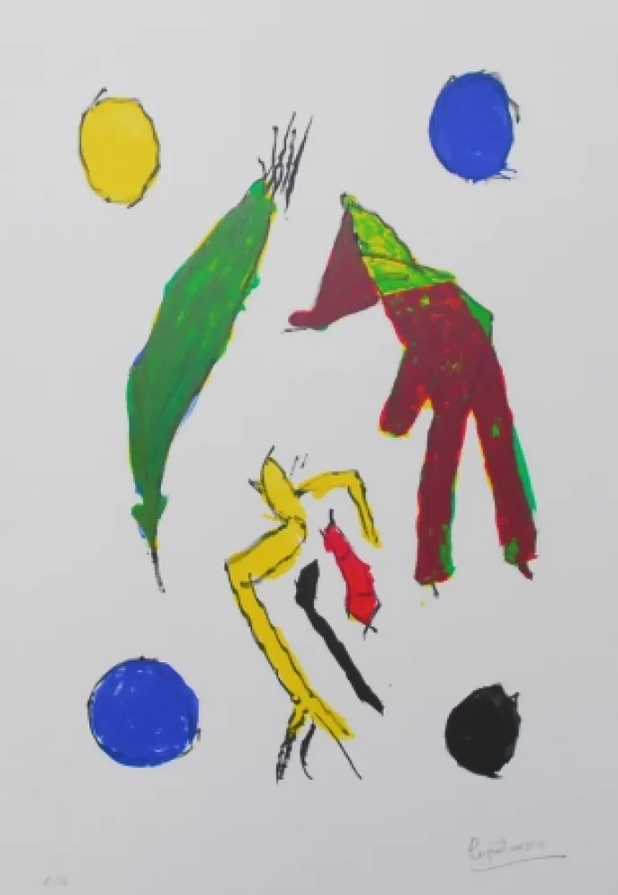 Lithograph Ionesco - Les esprits et leurs lunes