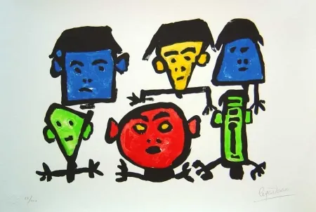 Lithograph Ionesco - Les spectateurs