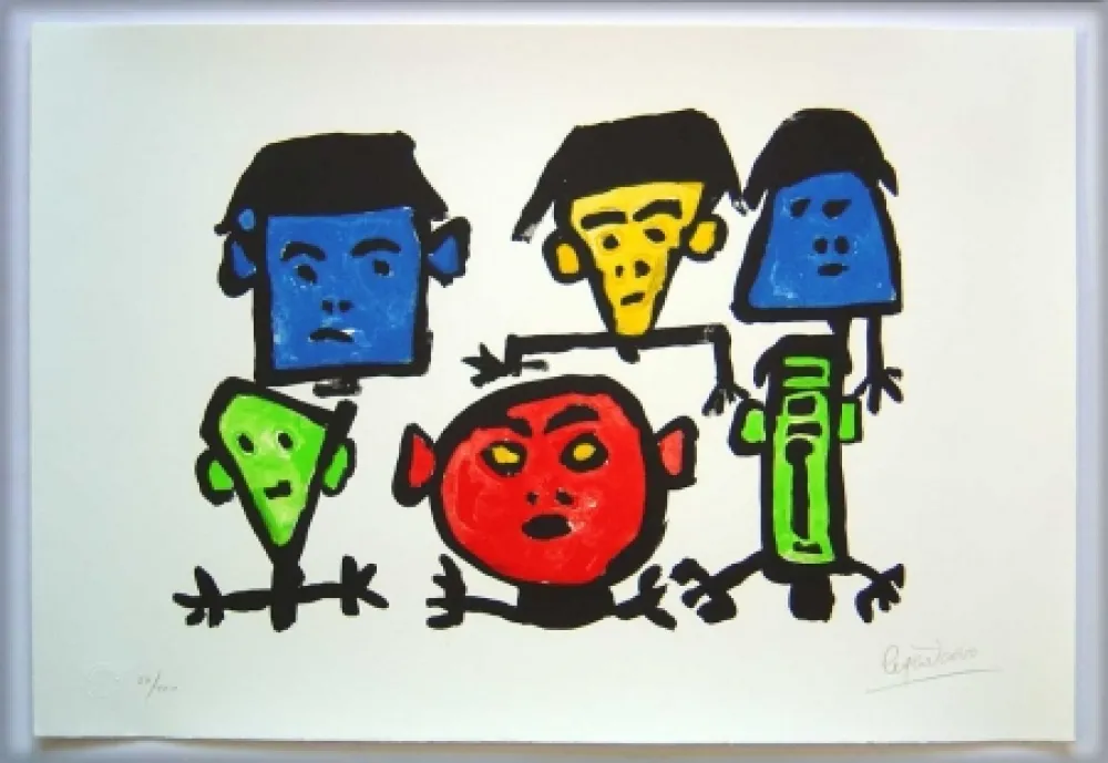 Lithograph Ionesco - Les spectateurs