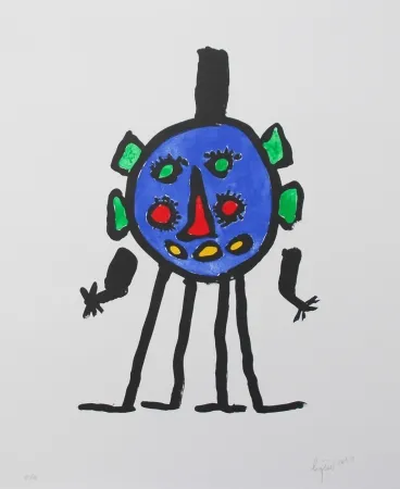 Lithograph Ionesco - Yeux nombreux, tête unique