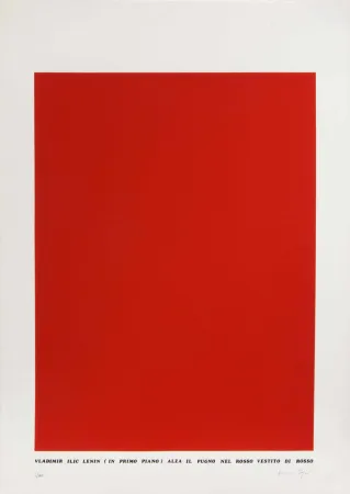 Screenprint Isgro - ALZA IL PUGNO NEL ROSSO VESTITO DI ROSSO