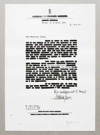 Lithograph Isgro - Cancellature