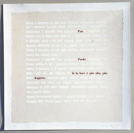 Screenprint Isgro - Cancellature (la luce è più alta)