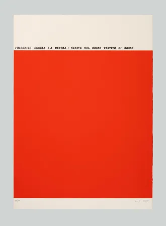 Screenprint Isgro - Friedrich Engels (a destra) scrive nel rosso vestito di rosso