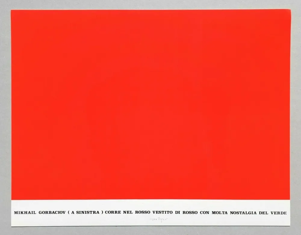 Screenprint Isgro - Gorbaciov corre nel rosso (Storie rosse)