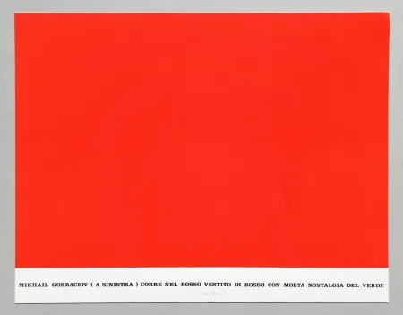 Screenprint Isgro - Gorbaciov corre nel rosso (Storie rosse)