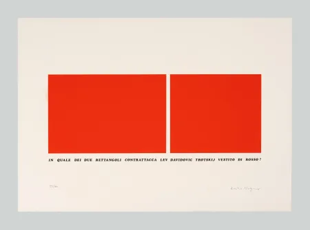 Screenprint Isgro - In quale dei due rettangoli contrattacca Led Dadidovic Trotskji vestito di rosso?