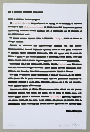 Lithograph Isgro - Obliquo