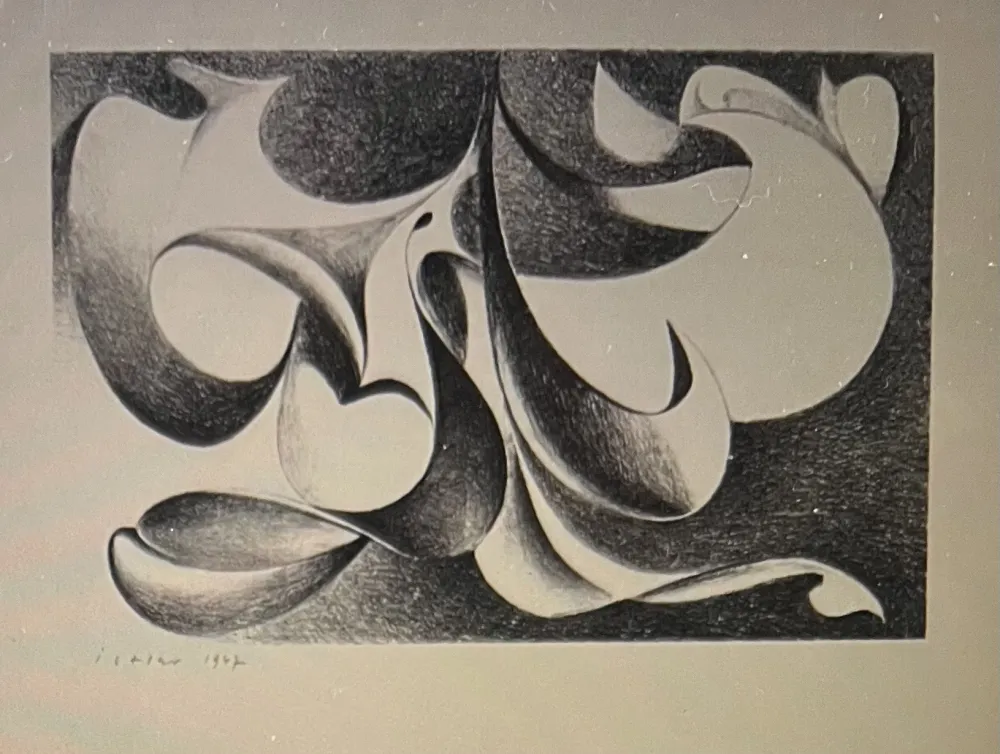 Lithograph Istrati - Composition abstraite Rare Lithographie de 1947