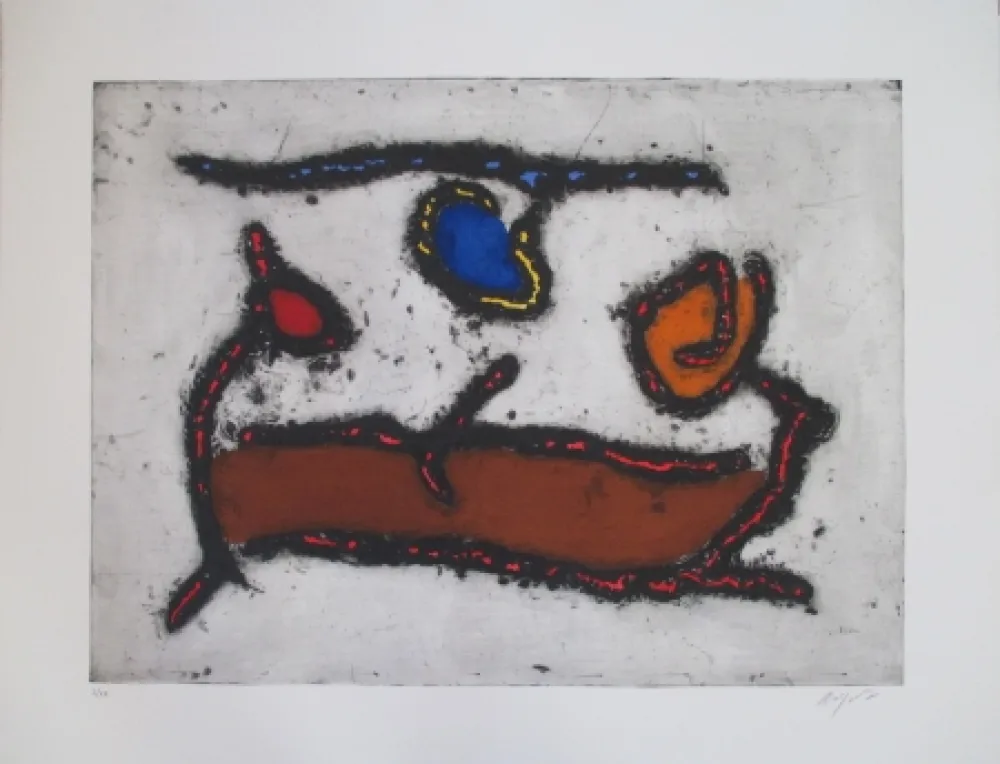 Engraving Jacobsen - La Seine - Le Barque