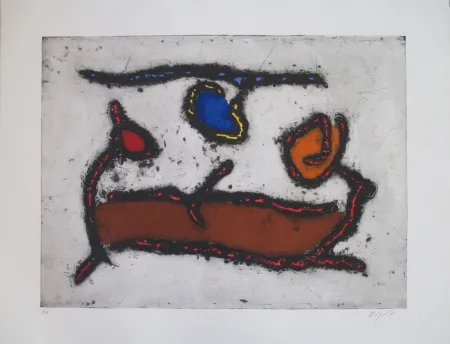 Engraving Jacobsen - La Seine - Le Barque