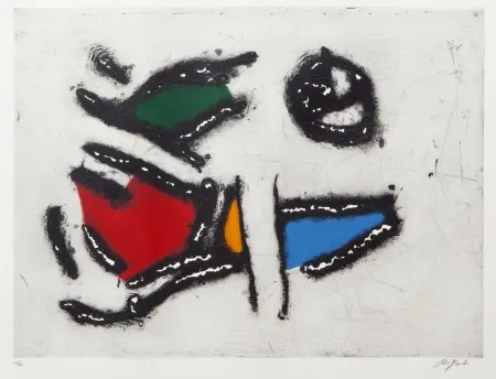 Aquatint Jacobsen - La Seine - Les poissons