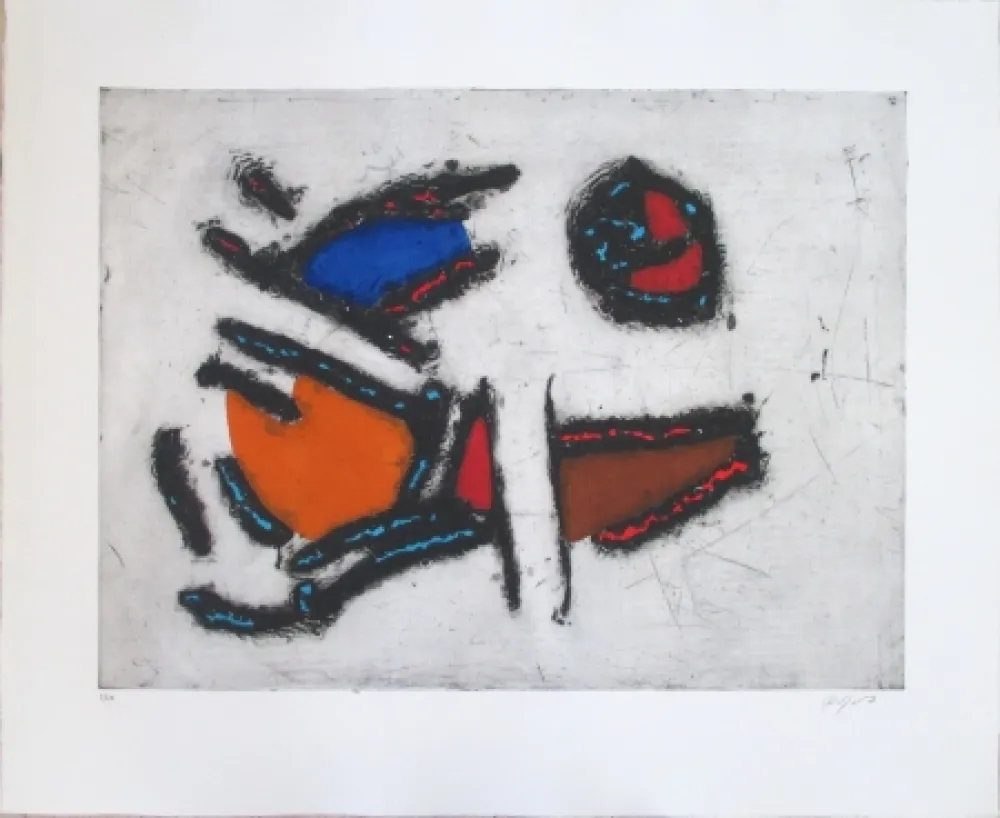 Engraving Jacobsen - La Seine - Les Poissons