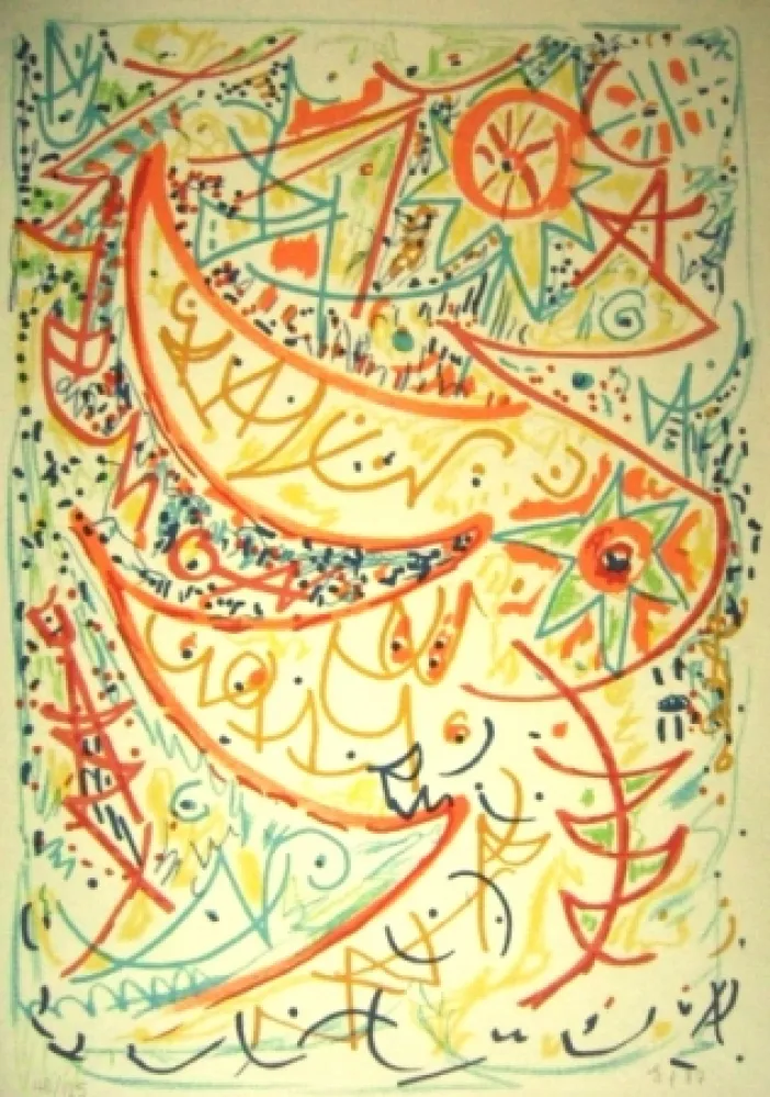 Lithograph Jacobsen - Maske