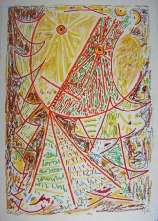 Lithograph Jacobsen - Maske