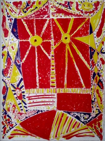 Lithograph Jacobsen - Red Mask