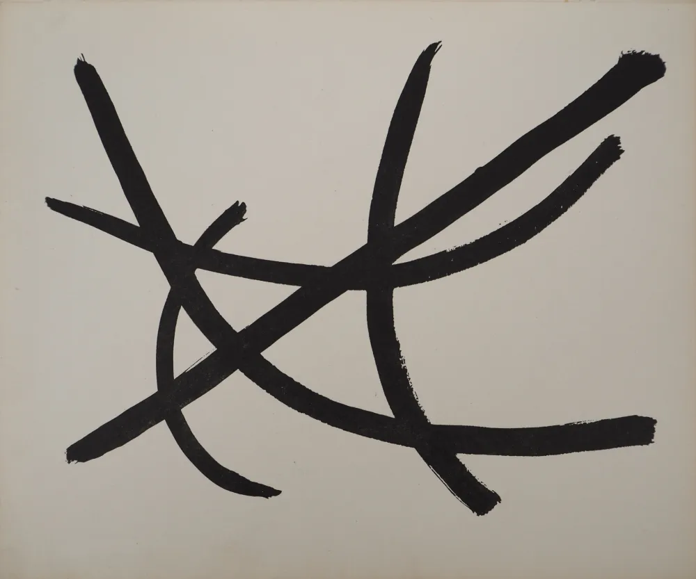 Lithograph Jacobsen - Tracés abstraits