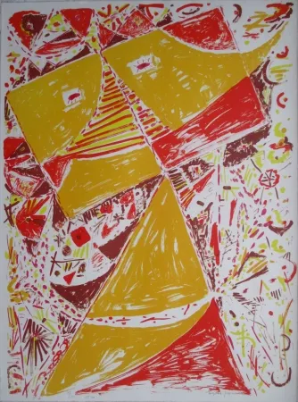 Lithograph Jacobsen - Yellow Mask