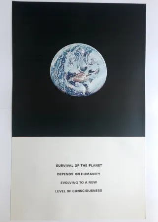 Screenprint Jacquet - Survival of the planet depends on humanity evolving to a new level of consciousness