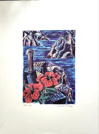 Screenprint Jaeger - Hibiskus