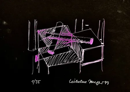 Screenprint Jaeger - Konstruktive Elemente Rosa