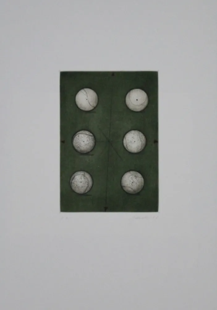 Etching And Aquatint Janak - Sechs Bälle / Six Balls