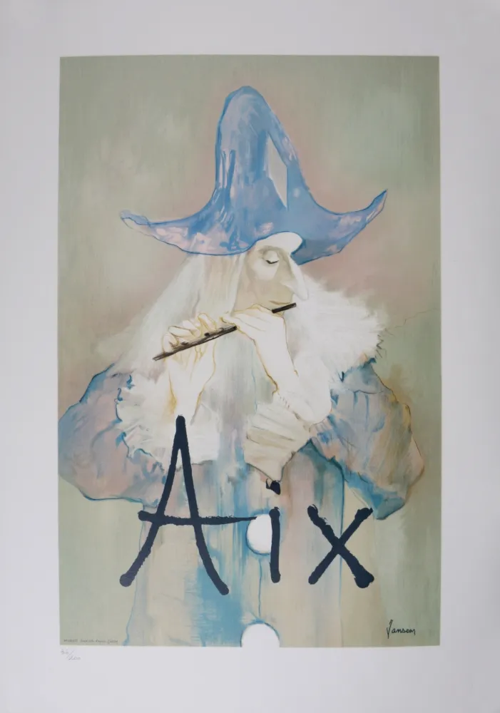 Lithograph Jansem - Aix, 1983