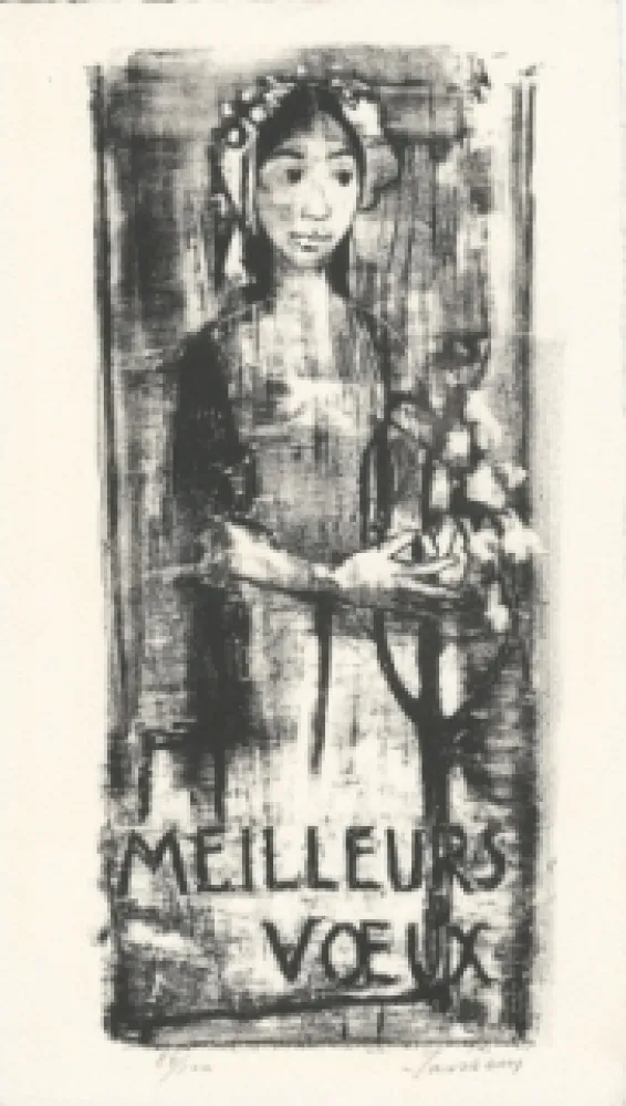 Lithograph Jansem - Carte de voeux