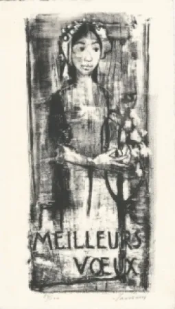 Lithograph Jansem - Carte de voeux