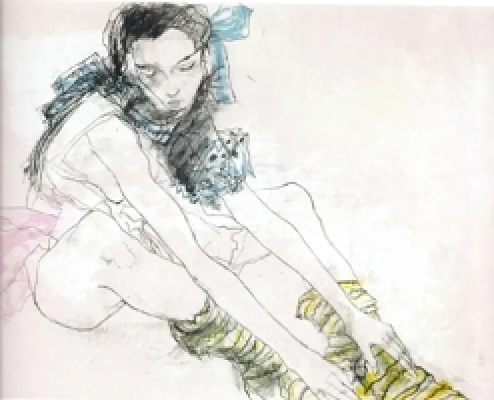 Lithograph Jansem - Le ruban bleu